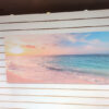 Quadro Praia 67x138 cm, impressão fine art,  canvas de algodão